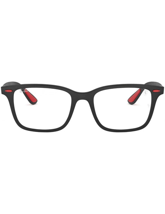 Ray Ban Rb7144M F602 Oftalmico Square Scuderia Ferrari Negro Rojo